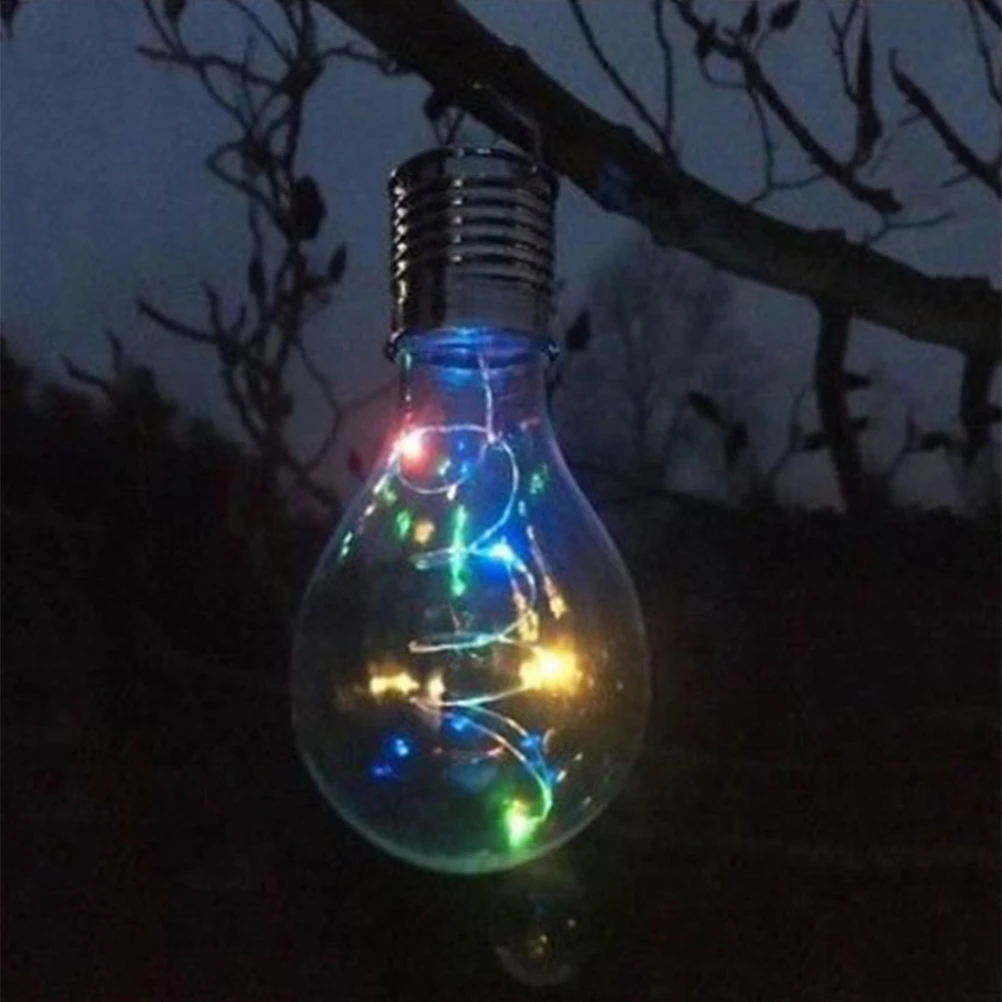 

Portable Solar LED Light Bulb Eco Friendly Outdoor Waterproof Hanging Lanterns Garden Lighting Solutions Transparent Design Long