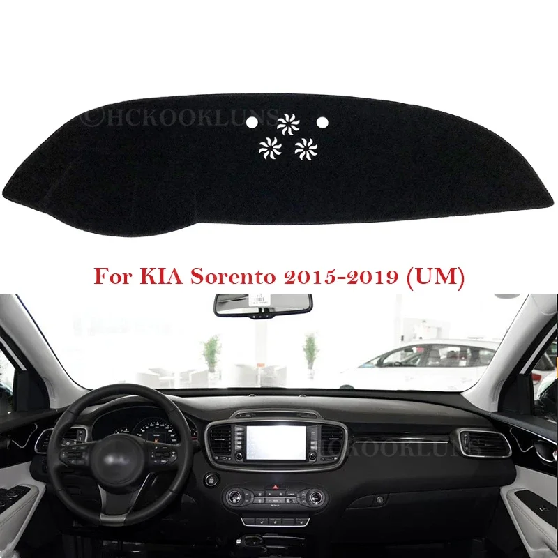 Couverture de protection de tableau de bord pour KIA Sorento UM 2015 2016 2017 2018 2019, accessoires de voiture, pare-soleil de tableau de bord, tapis Anti-UV