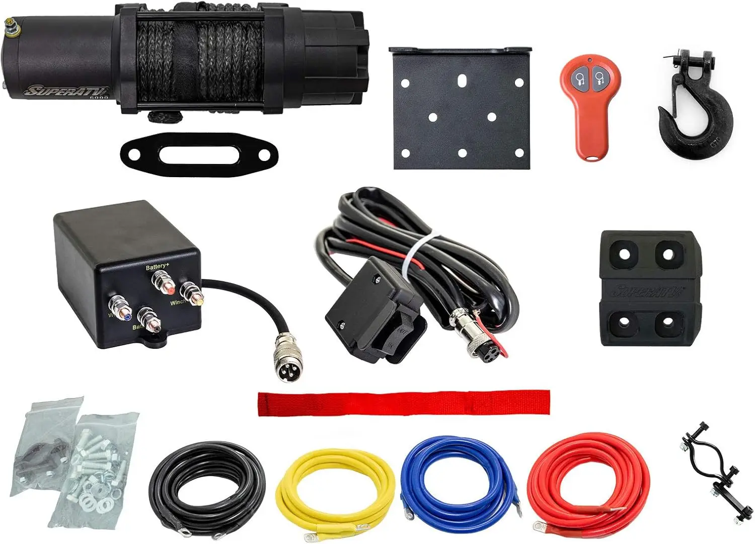 

6000 LB Black Ops Winch with Mounting Plate for 2017 Polaris Ranger 1000 XP 1000 XP 1000 Crew