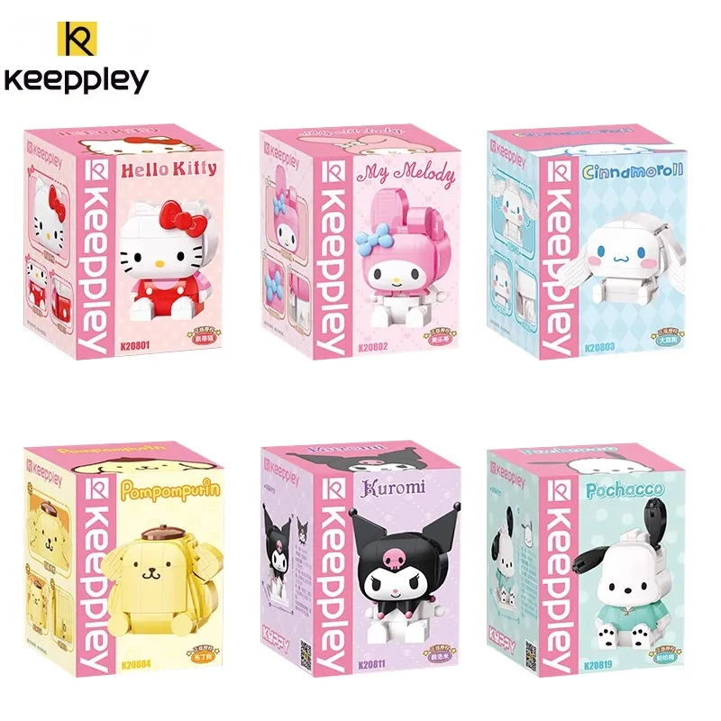 Keeppley Sanrio Building Blocks Doll Series Desktop Decoration Puzzle Assembling Model Toys Birthday Gifts for Boys and Girls