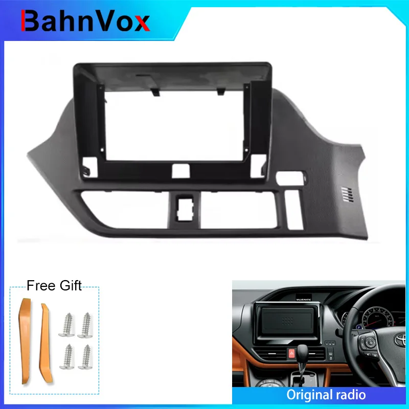 10 inch Android Car Radio frame for Toyota Noah 80 Esquire Voxy 2014 2018 2din Stereo GPS Fascia bezel Panel Adapter wire harnes