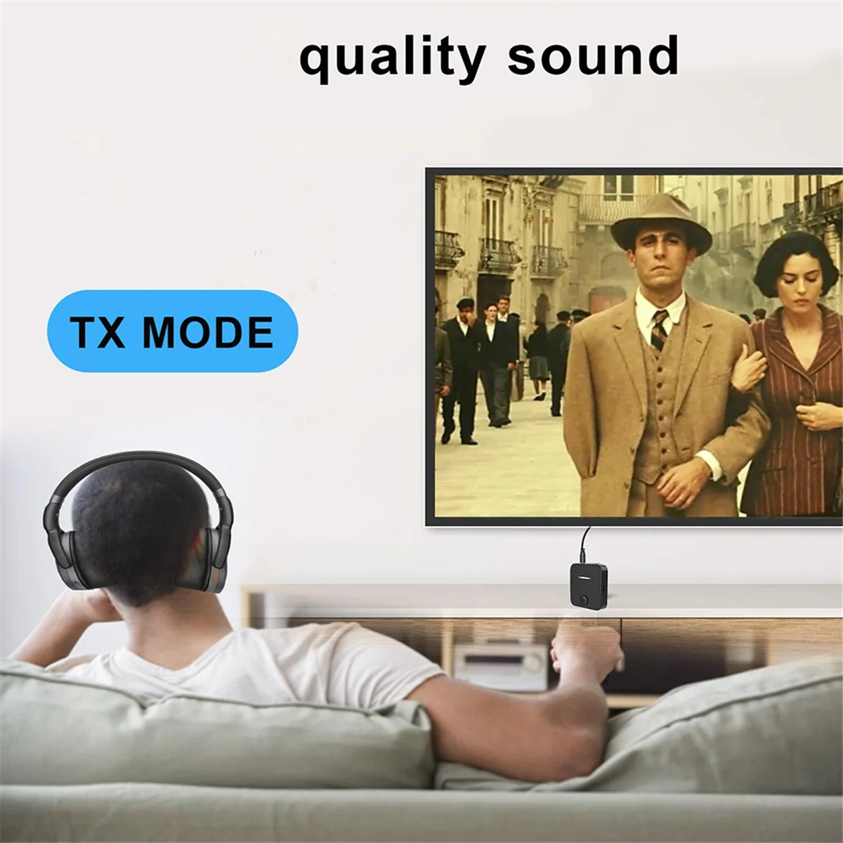 2025+ Bluetooth 5.4 Receiver Transmitter Stereo Hands-Free Audio Wireless Adapter for Car Computer TV Headphones