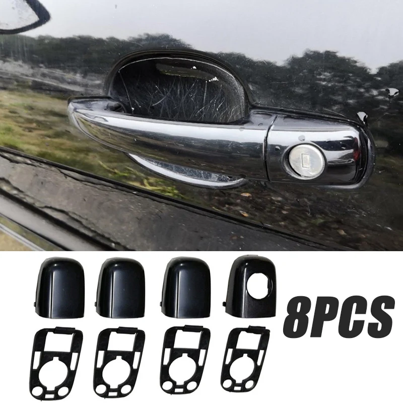 8PCS ABS Door Handle End Cap Cover For Peugeot 307 For Citroen C2 C3 Door Handle