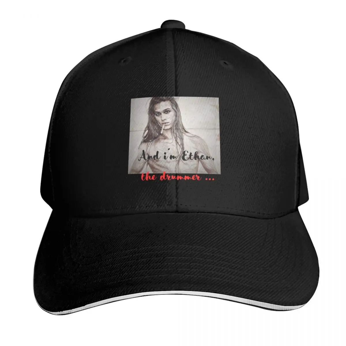 Ethan Torchio Maneskin Baseball Cap Strapback Dad Hat Six Panel Structured Crown Sun Protection UPF 50+