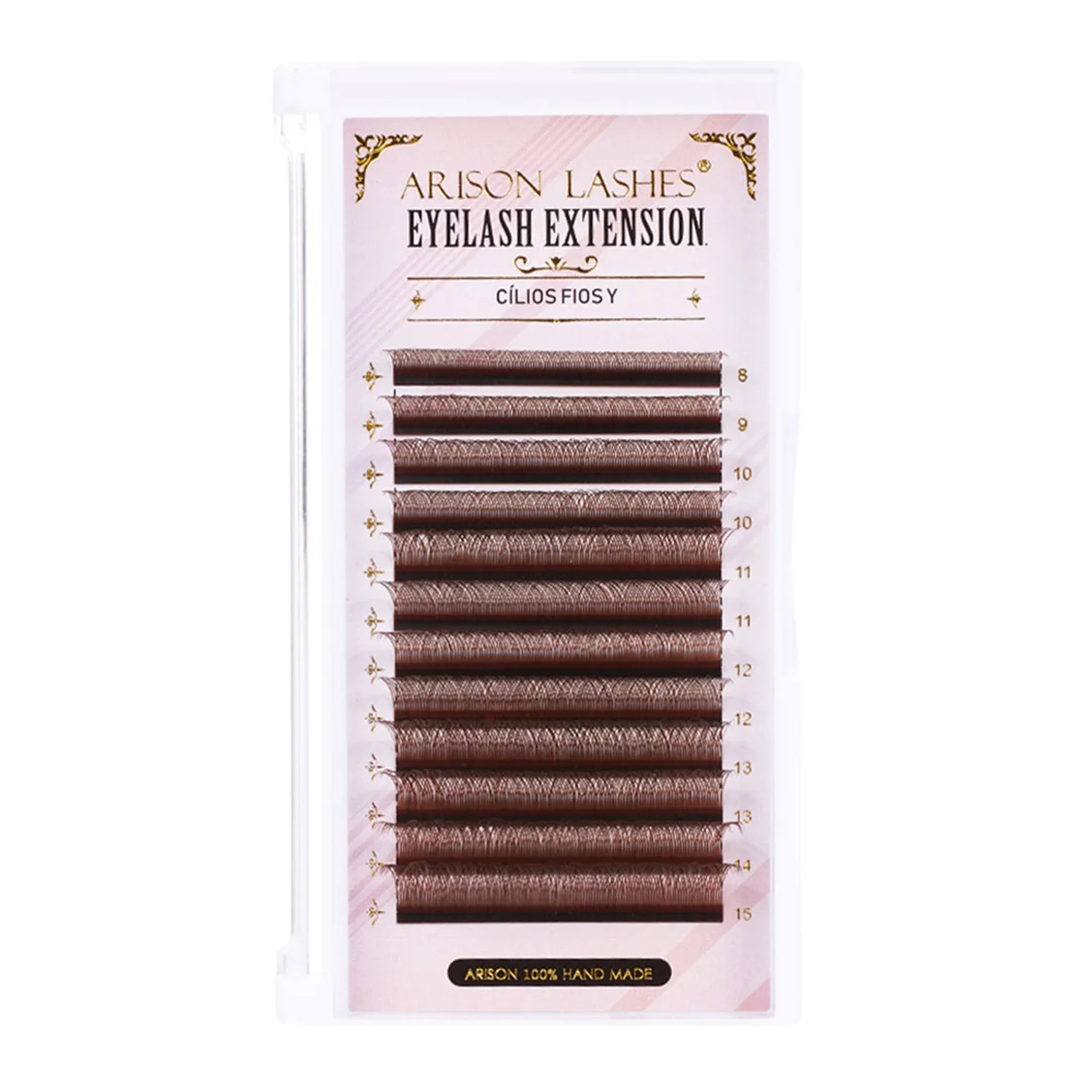 ARISON 20 Trays YY brown False Eyelashes