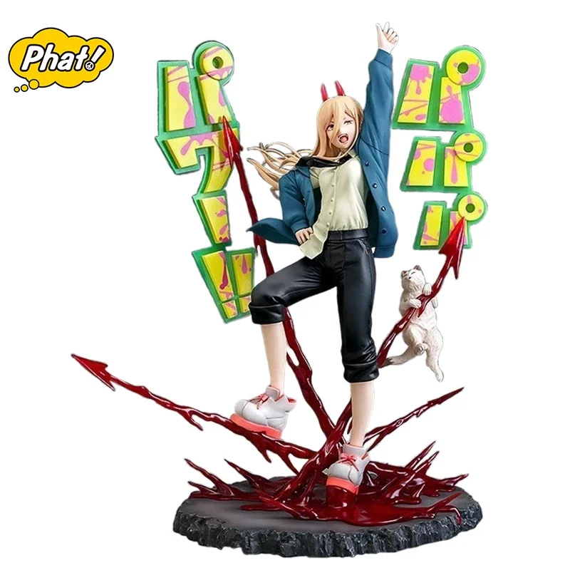 In Stock Genuine Original Phat! Power Chainsaw Man Action Anime Figure PVC 31CM Collectible Model Dolls Statuette Ornament Gifts