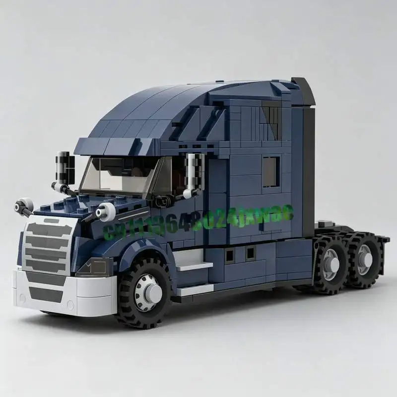 new-684-parts-truck-model-creative-custom-building-blocks-diy-assembly-puzzle-educational-toy-popular-gifts-collection-display