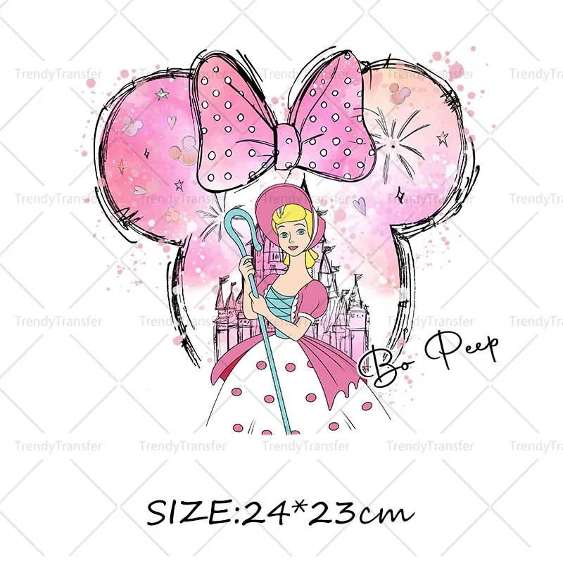 Watercolor Toy Story Woody Jessie Trex Bo peep Iron on Transfers Heat Transfer Stickers for Clothes