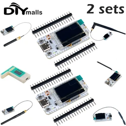 2sets ESP32 lora32 lora 32 V3 Kit SX1262 868MHz 915MHz 0.96 OLED Display Development Board for Meshtastic Devices