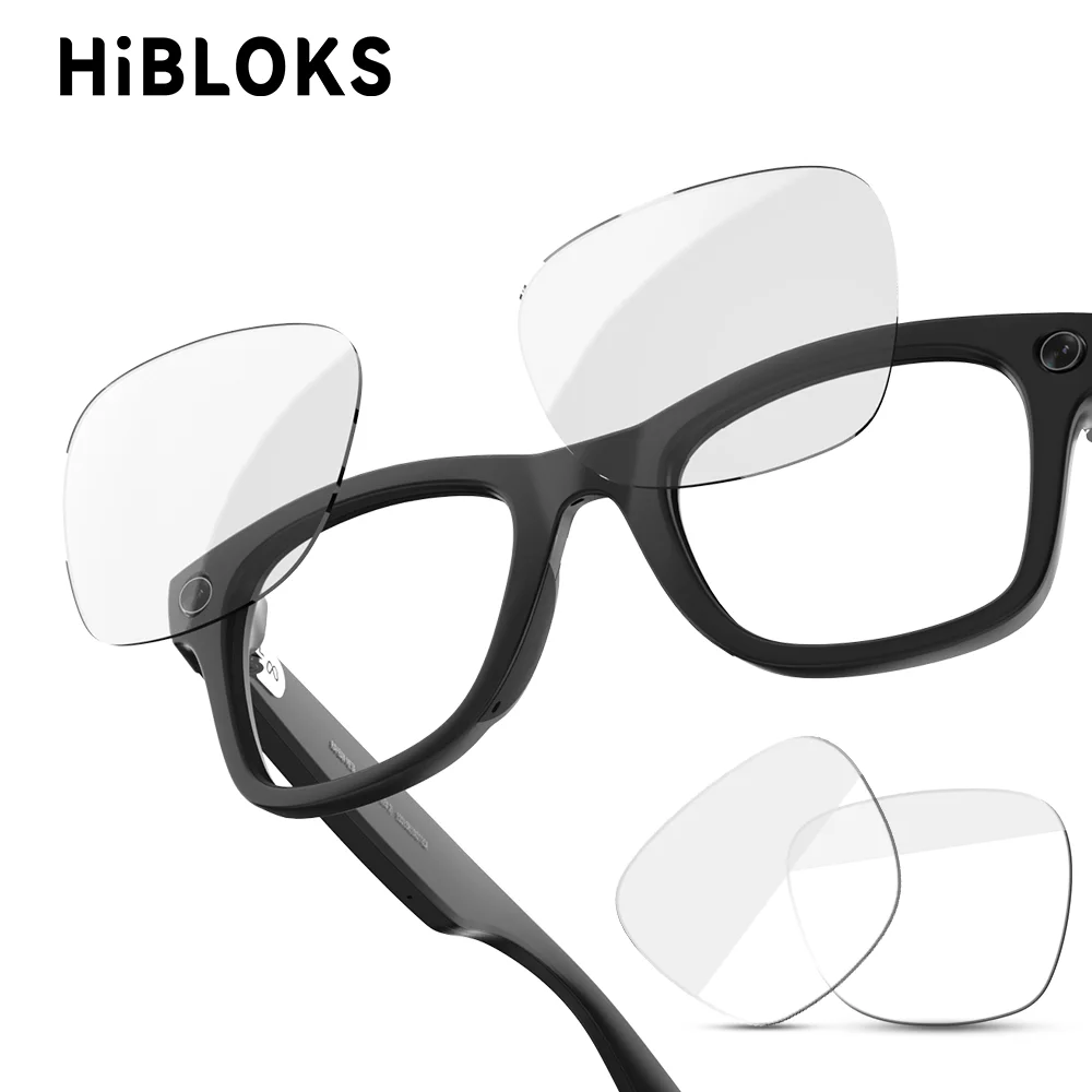 

Прозрачные линзы HIBloks для умных очков Ray-Ban Meta Wayfarer RW4006/RW4008 и Gen2 RW4012 с защитой от ультрафиолета 400, прозрачные линзы