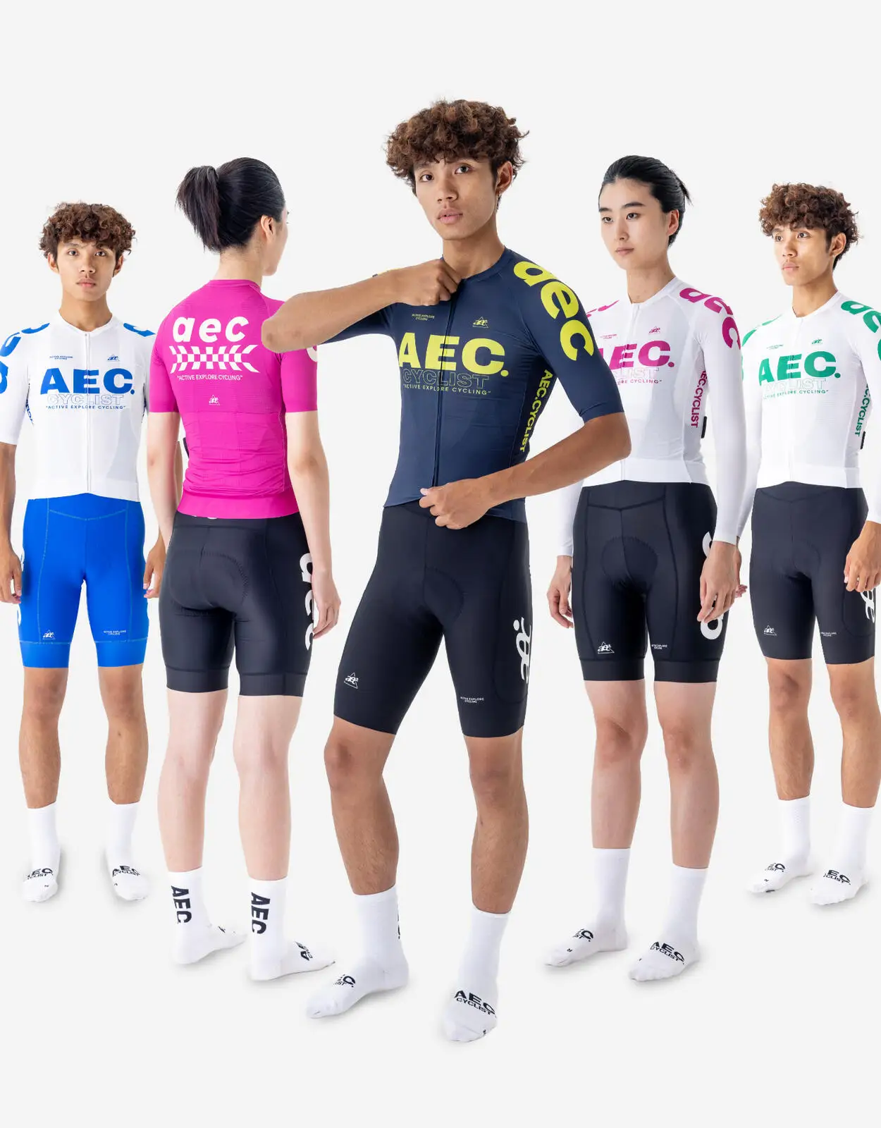 AEC Damen Langarm-Radtrikot Schnelltrocknend Herren Kurzarm-Fahrradoberteil Sommer Atmungsaktive MTB-Bekleidung FengChi Serie – Detail 1