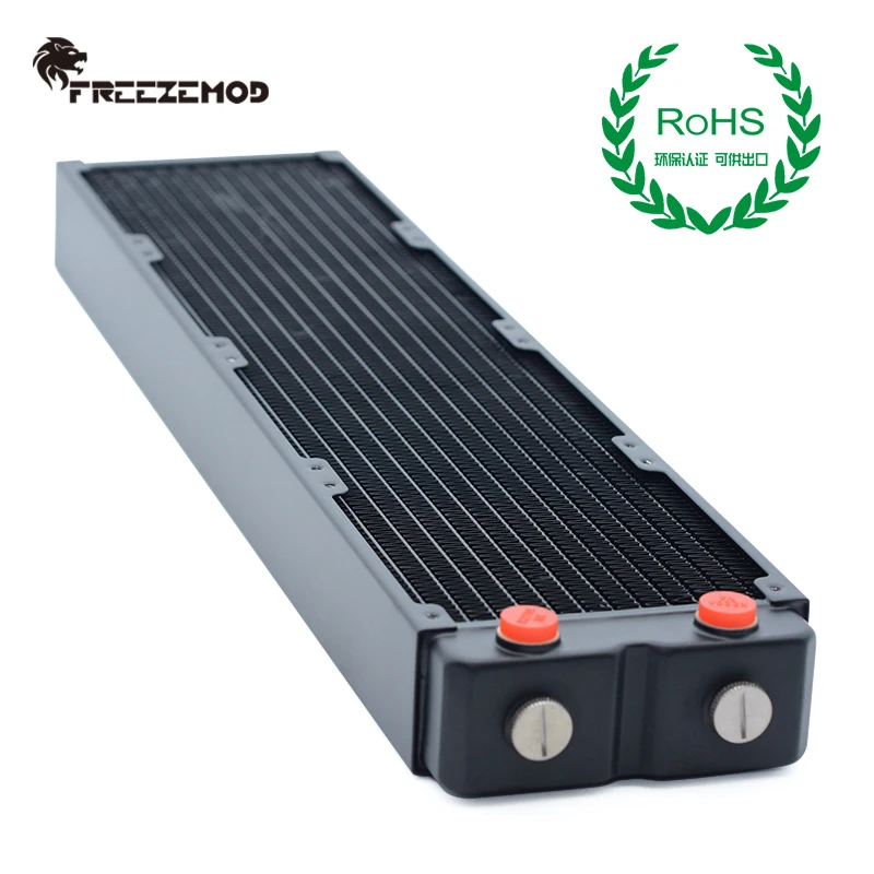 Reezemod radiador de cobre para computador, 480mm, 45mm de espessura, camadas duplas, g1/4, pc, resfriado a água, dissipador de calor para ventilador de 120cm