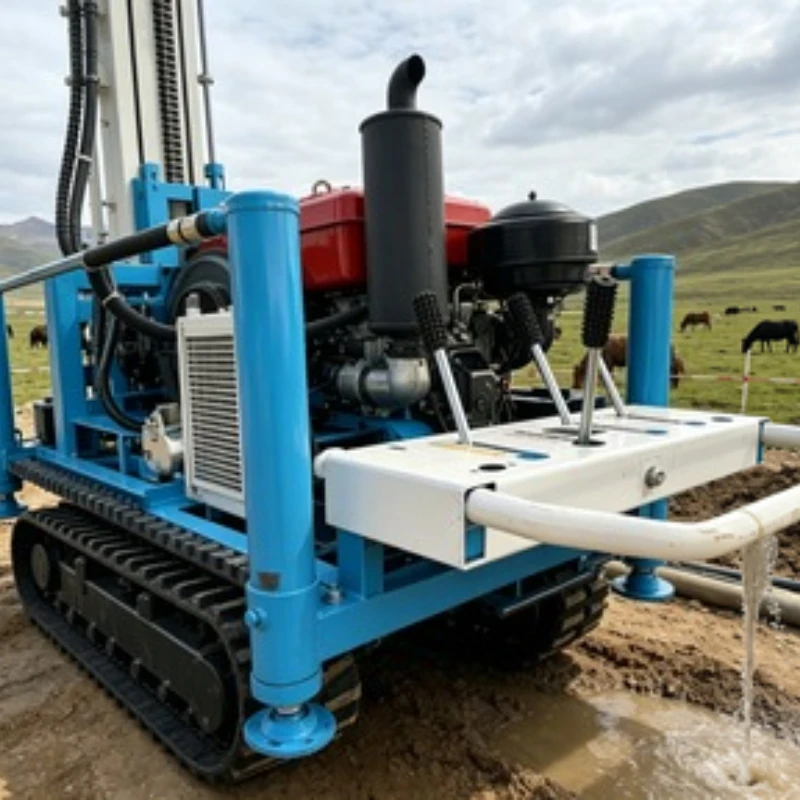 Diesel Driven Crawler Type 150m Small Water Well Rig with Stable Performance