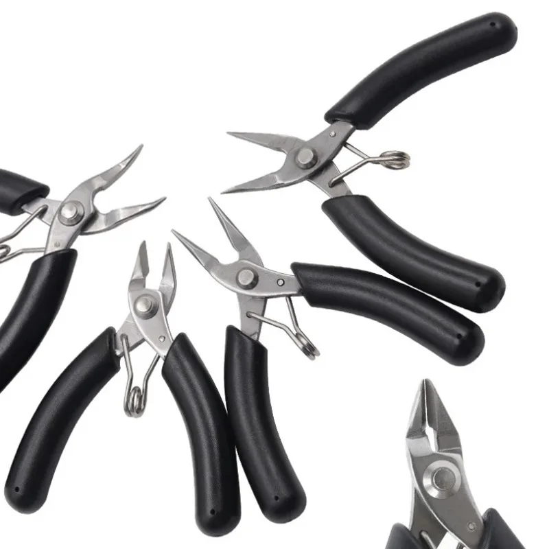 Mini wire cutting pliers, multifunctional diagonal pliers, cable cutting pliers, flat stainless steel clip on hand tools