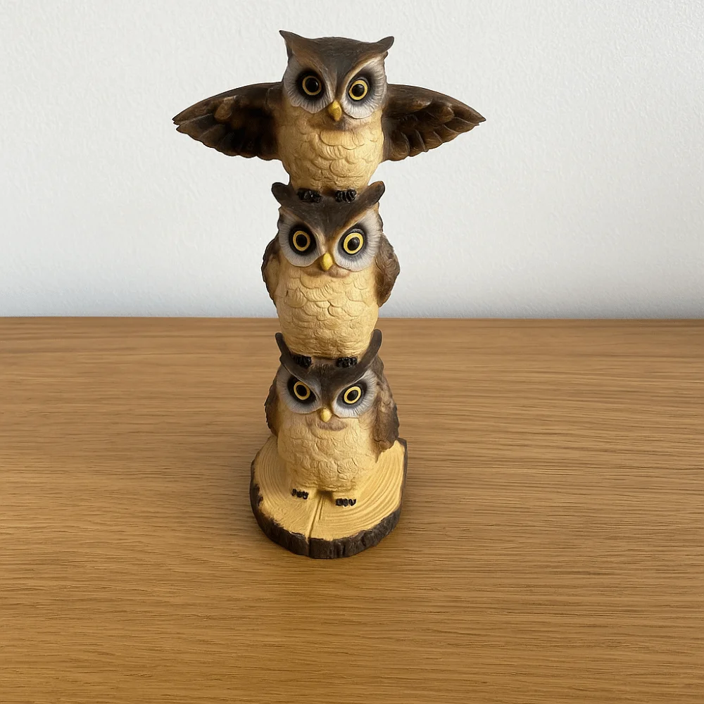 الحرف اليدوية وهمية البومة النحت في الهواء الطلق مقلد الحرفية الراتنج البومة تمثال دمية مضحكة نموذج محظوظ البومة تمثال هدايا أعياد ميلاد للأطفال