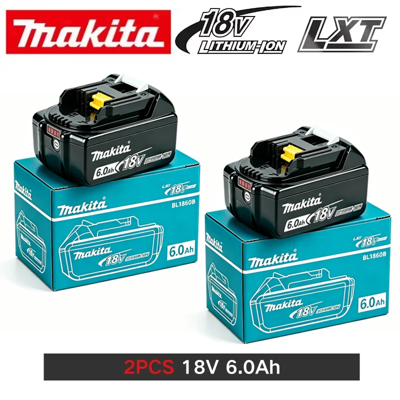 Makita 18V Battery 6AH BL1860 Power Tool Lithium ion Makita DDF487 BL1850B BL1860B electric tool battery image 3