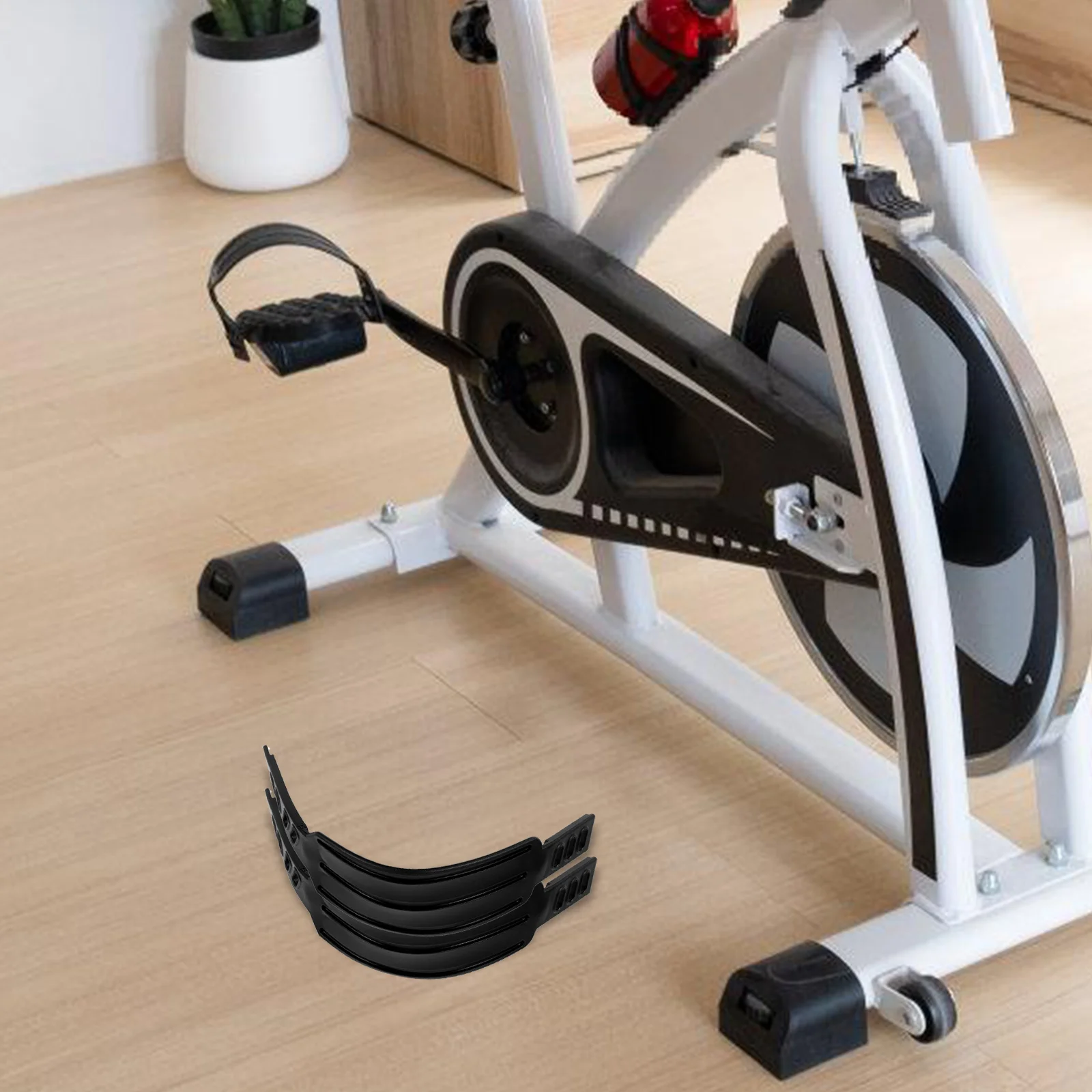 

2pcs Fitness Bike Adjustable Pedal Straps Secure Workout PP Material Durable Gym Exercise Accessories Suitable Home