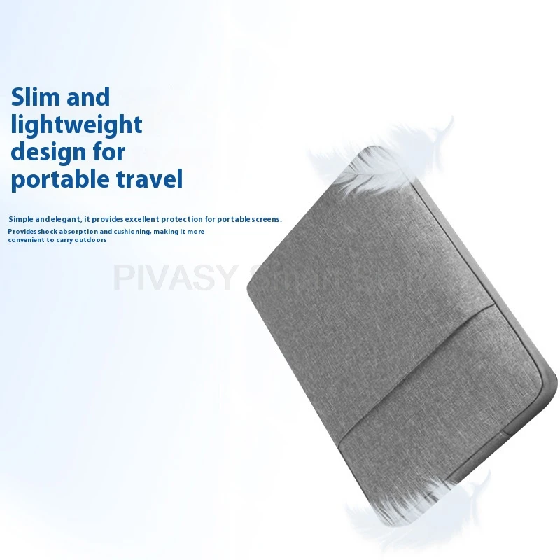 13.3-17.3 Inch Portable Screen Storage Bag Laptop Monitor Carrying Case Thickened Shockproof Case Waterproof 2 layer for Travel