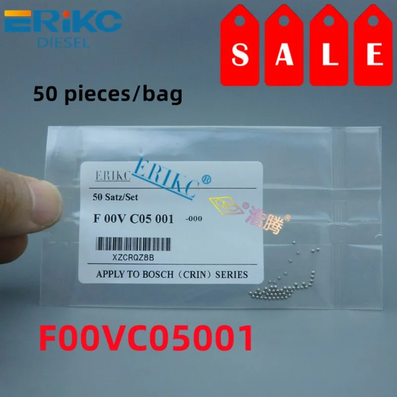 50 pieces/bag common rail injector steel balls F00VC05001  F00VC05008 ( 1.34mm ) fuel injector valve repair kit F00VC05009 1.5mm