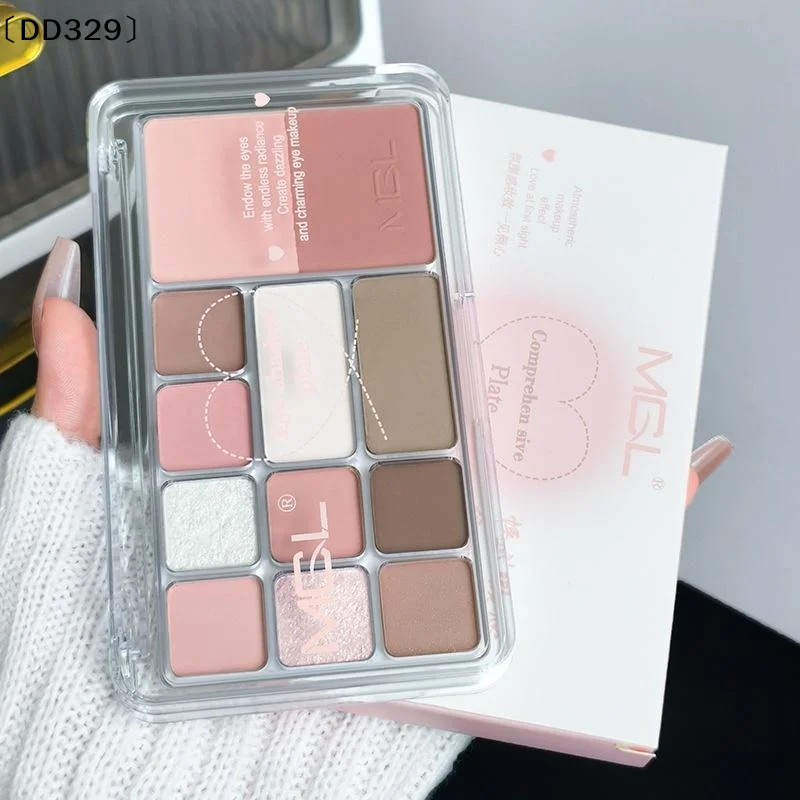 12-Color Multi-Purpose Palette Perfect Ideal For Light Everyday Makeup Contouring Blush And Eyeshadow Long-lasting 〔DD329〕