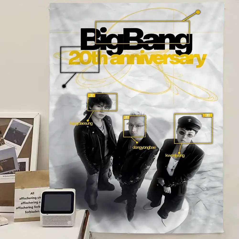 Korean Pop Band B-BIGBANGS Printed Large Wall Tapestry Indian Buddha Wall Decoration Witchcraft Bohemian Hippie Wall Art Decor