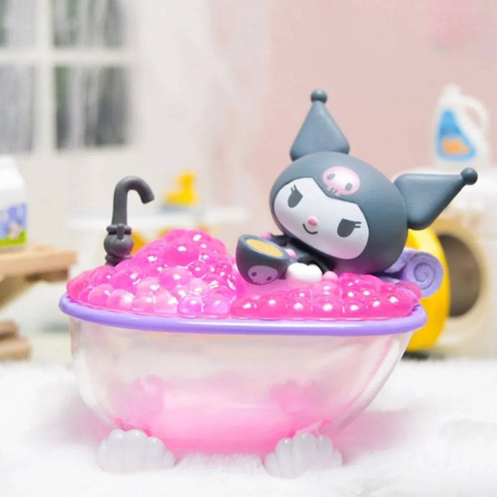 Popular Sanrio Cute Bath Bubble Series Blind Box Toy Hello Kitty Kuromi Melody PomPomPurin Cinnamoroll Doll Desktop Decoration