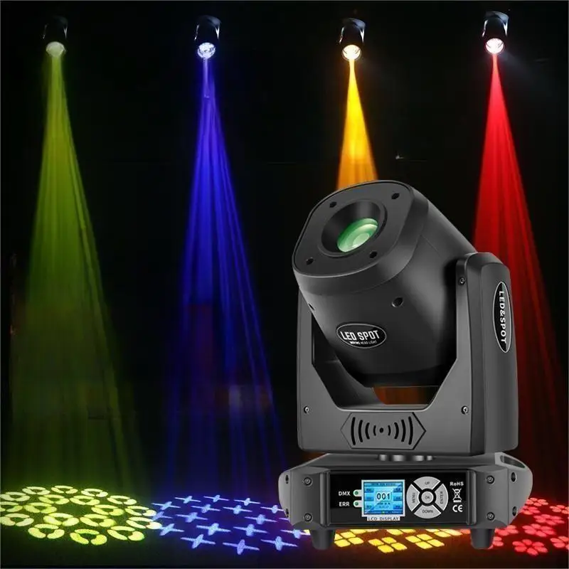 Luces Discothèque Lyre LED 120W, Faisceau de Lumière à Tête Mobile, Éclairage de Scène Chang Club Dj