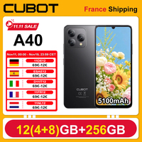 Cubot A40 Smartphone Android 15 12 GB(4 + 8 )+ 256 GB 6,88'' 120Hz 5100 mAh NFC/GPS Facial Recognition 4G Telephone Portable IPS