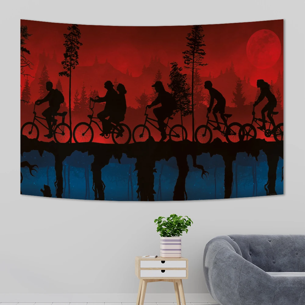 S-Strangers Things Tv Printed Large Wall Tapestry Indian Buddha Wall Decoration Witchcraft Bohemian Hippie Decor Blanket yoga