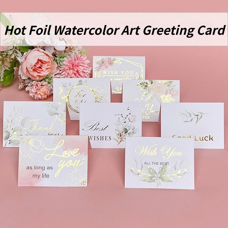 

10Pcs Thank You Greeting Paper Envelopes Wedding Card New Year Blessing Postcards Business Invitations Party Supplies
