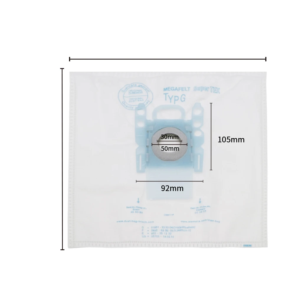 Vacuum Cleaner G Type Cloth Dust Bags Type G for Bosch & SIEMENS BSG7 BSGL3126 BSG6 GL30 GL40 BGL45 BSGL5 VSZ5 VSM5 BSD2800