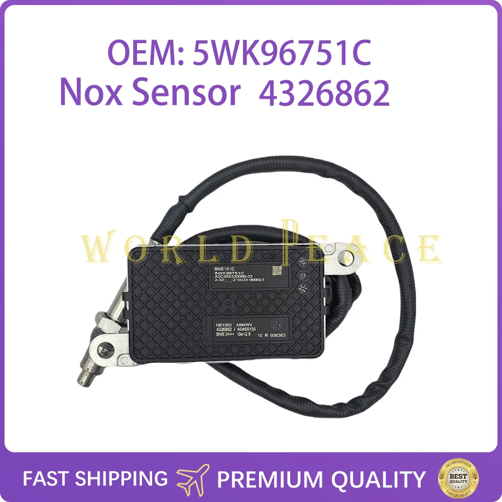

High Quality 4326862 5WK96751C Probe NOX Nitrogen Oxygen Sensor 4326862RX 2872945 Made In Germany For Cummins Engine 24V