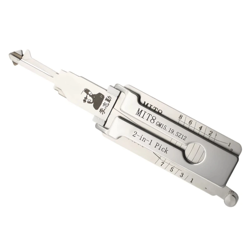 Lishi MIT8 2 in 1 Locksmith Tool Lock Pick & Decoder Flat Milling for Mitsubishi/Daihatsu/Chrysler/Chevrolet models view 3