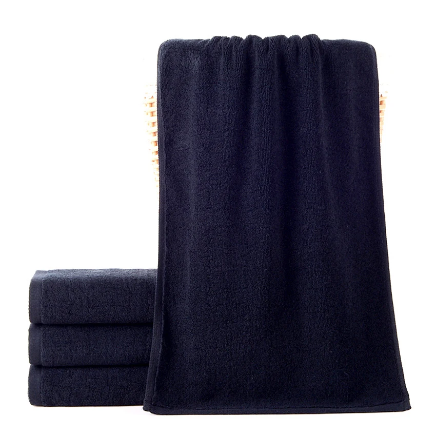 Black Bath Towel Thick Large Soft Cotton Face Hand Shower Towels for Adults Kids Home Bathroom Spa Toalla 34*74cm/70*140cm