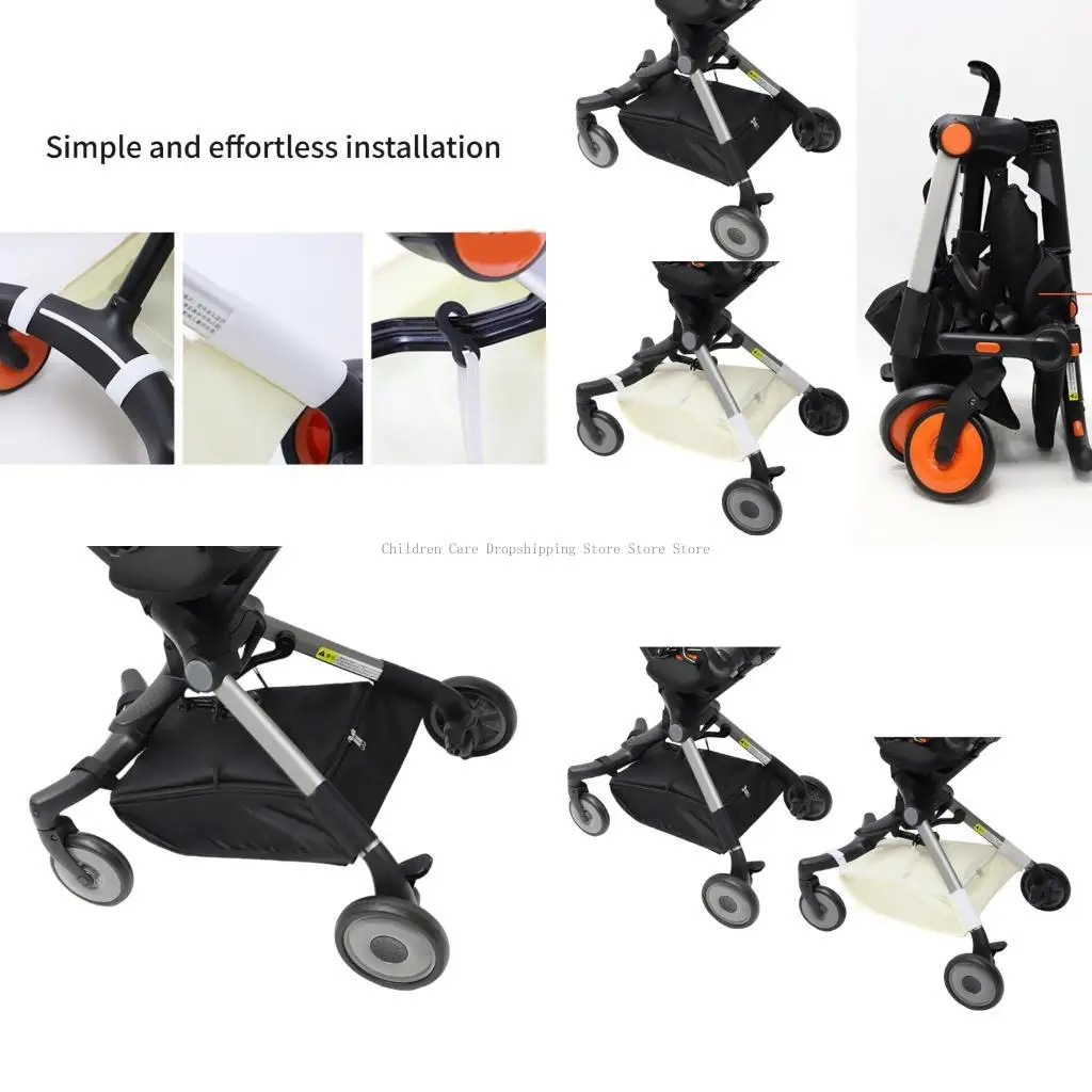 

Baby Infant Strollers Bottom Storage Basket Concealed Compartment Fast Attach