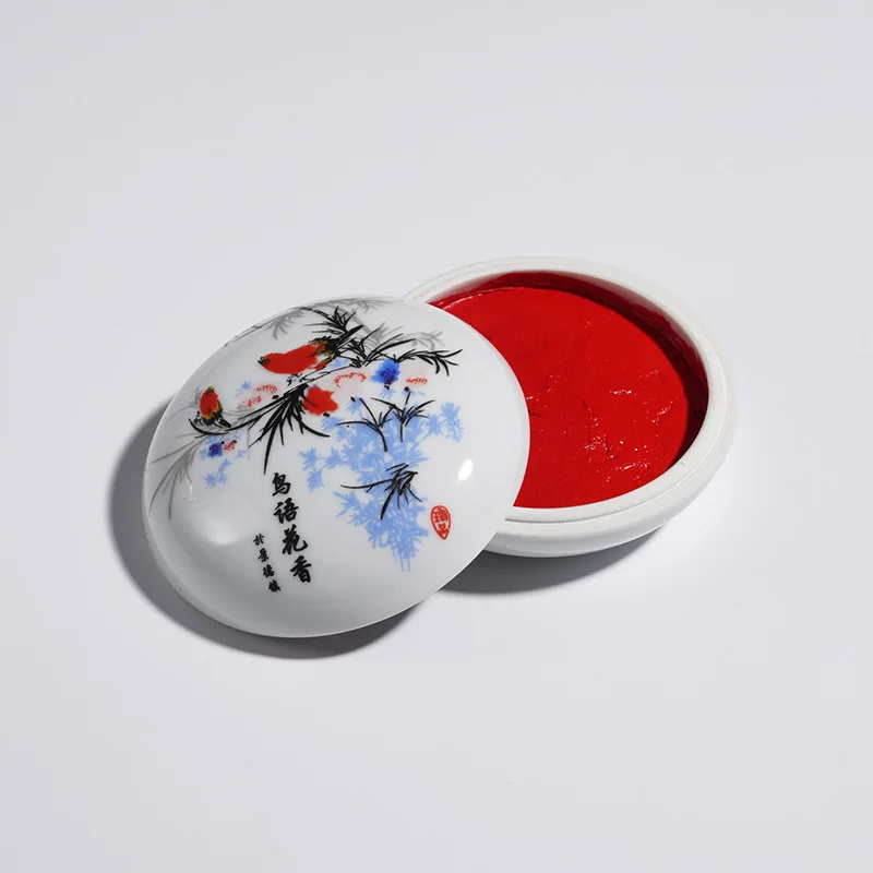 Pasta de sellado de cinabrio tradicional chino de alta calidad para caligrafía y pintura - 60 g