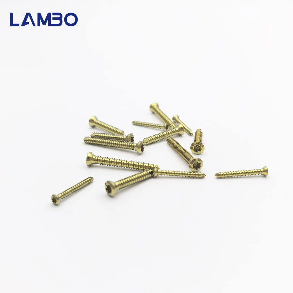 3.5mm Self-tapping Titanium Cortical Screws Pet Veterinary Orthopedics Implants Veterinaria Accessories Surgical Instruments