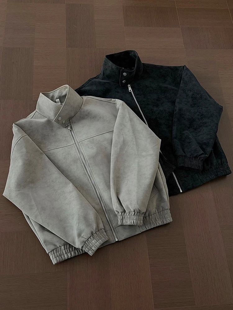 

Cleanfit American Sle Dyed ort Jaet Мужская винтажная модель High Street Haome Jaet Молодежная куртка на молнии с застежкой-стойкой