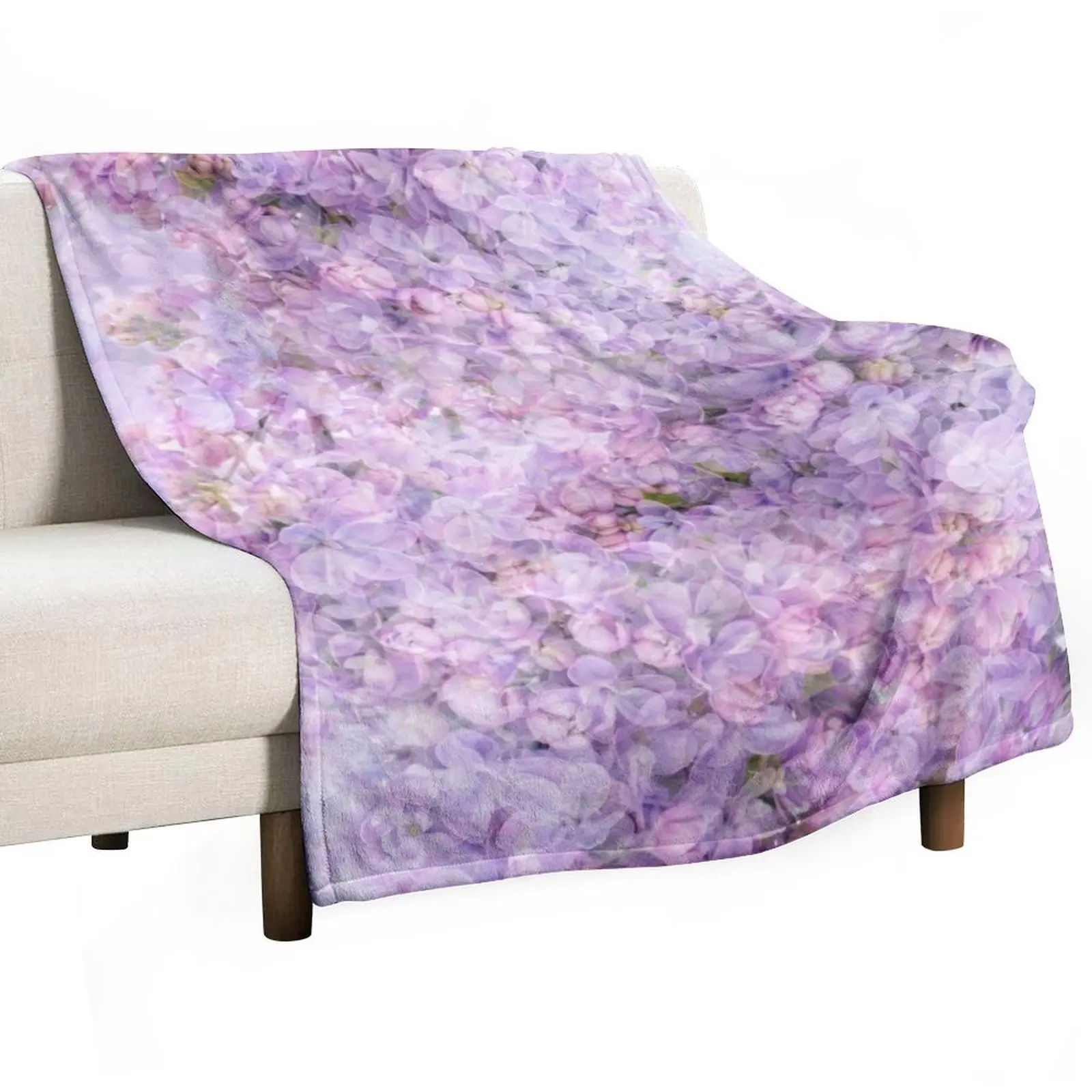 Romantic lilac - floral art, vintage Throw Blanket Blankets For Sofas Shaggy Comforter Blankets