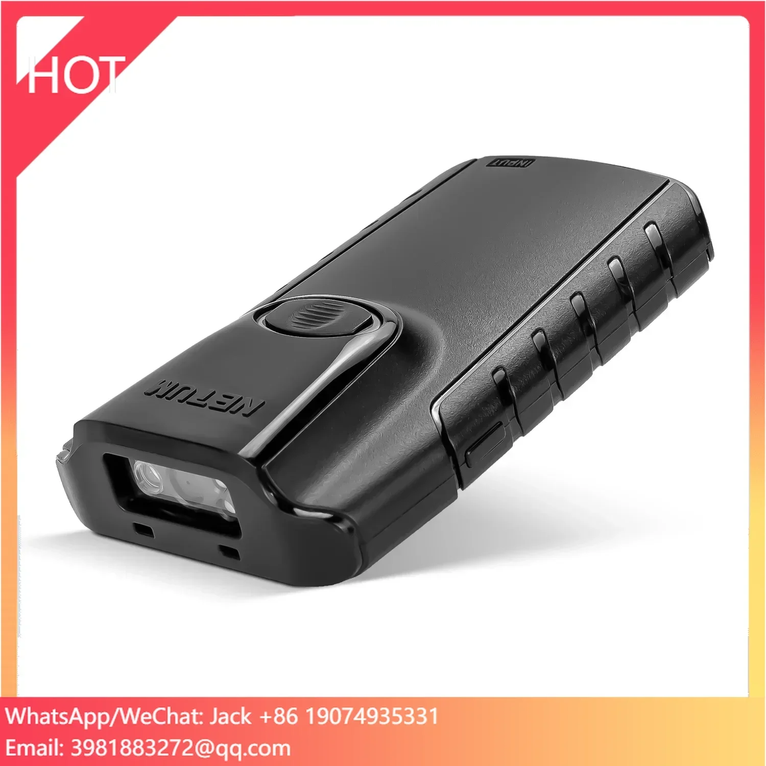 NETUM E800 2D Back Clip Blue Tooth Barcode Scanner Portable Barcode Reader Data Matrix 1D QR Bar Code Reader Android IOS System