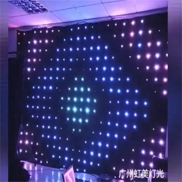 Sound active visual curtain booth matrix