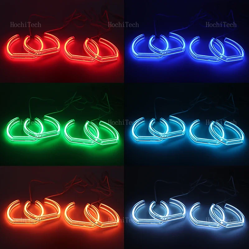 حلقة عيون الملاك حلقات إضاءة LED مجموعات المصباح ترقية أضواء النهار الجري لسيارات BMW X5 E53 قبل تجميل 2000 2001 2002 2003 #5