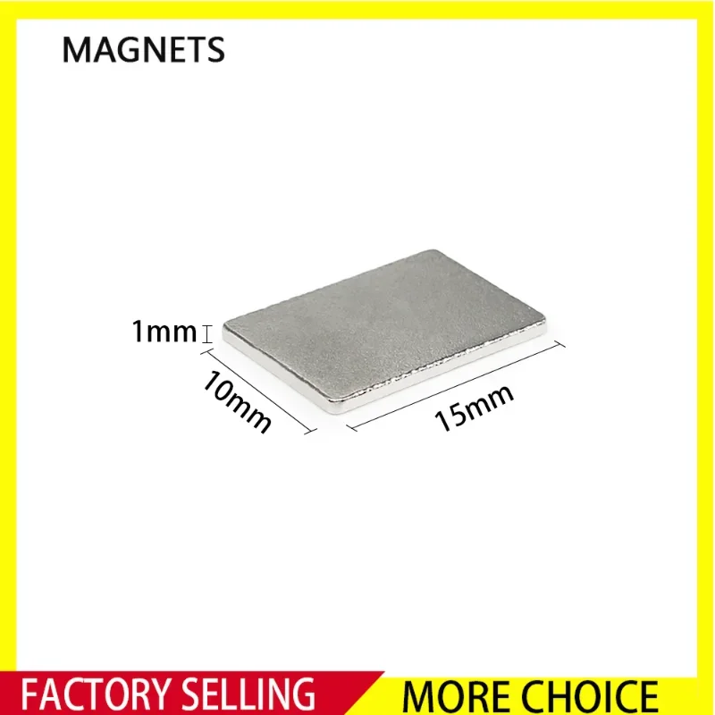 

5/10/20/50/100/200/300PCS 15X10X1mm Thin Block Powerful Strong Magnetic Magnets N35 Permanent Neodymium Magnets 15x10x1 15*10*1