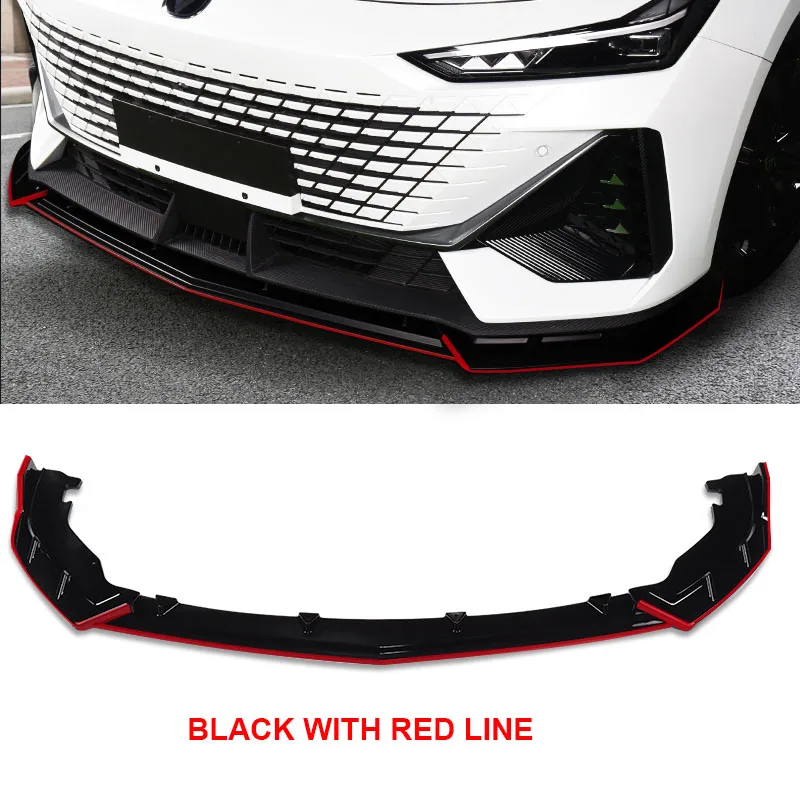 3pcs for Changan UNI-V 2021-2022 Univ Automobile Front Lip Outer Encirclement Anti Collision Bumper Modification Accessories