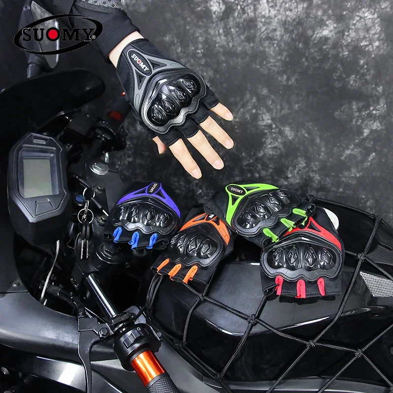 Different Styles Half Finger Biker Motorcycle Gloves for Men Women, Summer Fingerless Gloves for Motocross & Cycling Riding