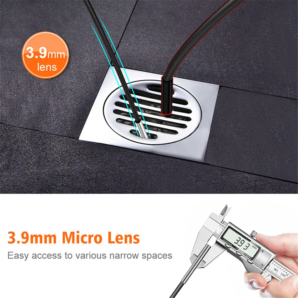 

3.9MM 720P Rigid Cable WIFI Endoscope Water-proof IP66 CMOS Borescope Inspection Digital Microscope Camera Otoscope