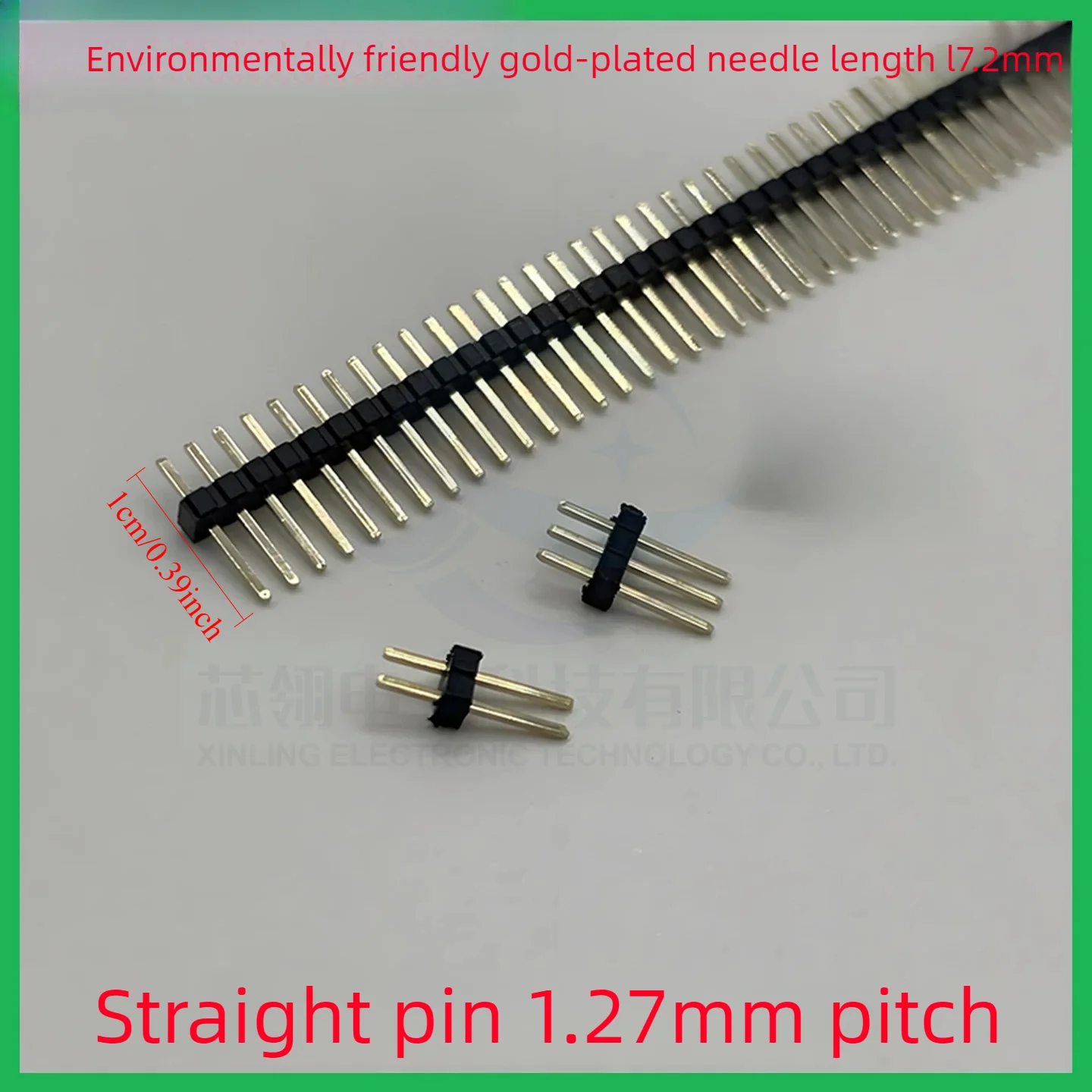 10/50pcs Extended pin spacing of 1.27mm, single pin straight pin, single pin 1*2/3/4/5/6/7/8/10/40P Needle length 7.2mm