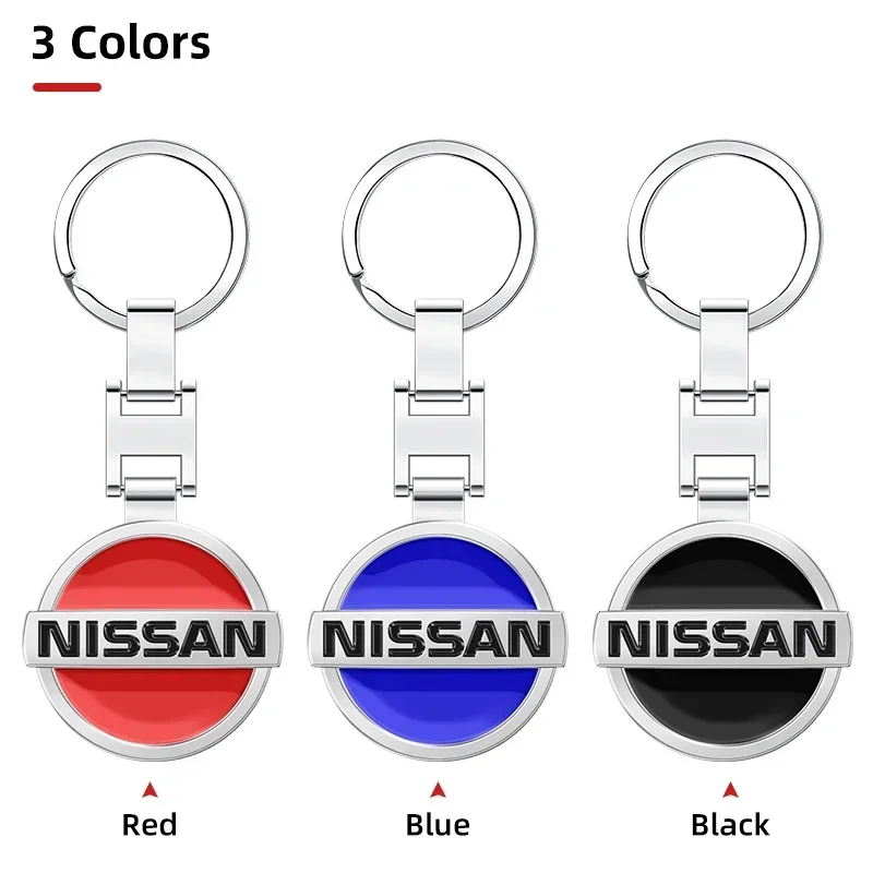 3D Metal Car Logo Key Chain Keyring Auto Interiors Accessories For Nissan Nismo Tiida Teana GTR Juke Versa Almera Sentra Patrol