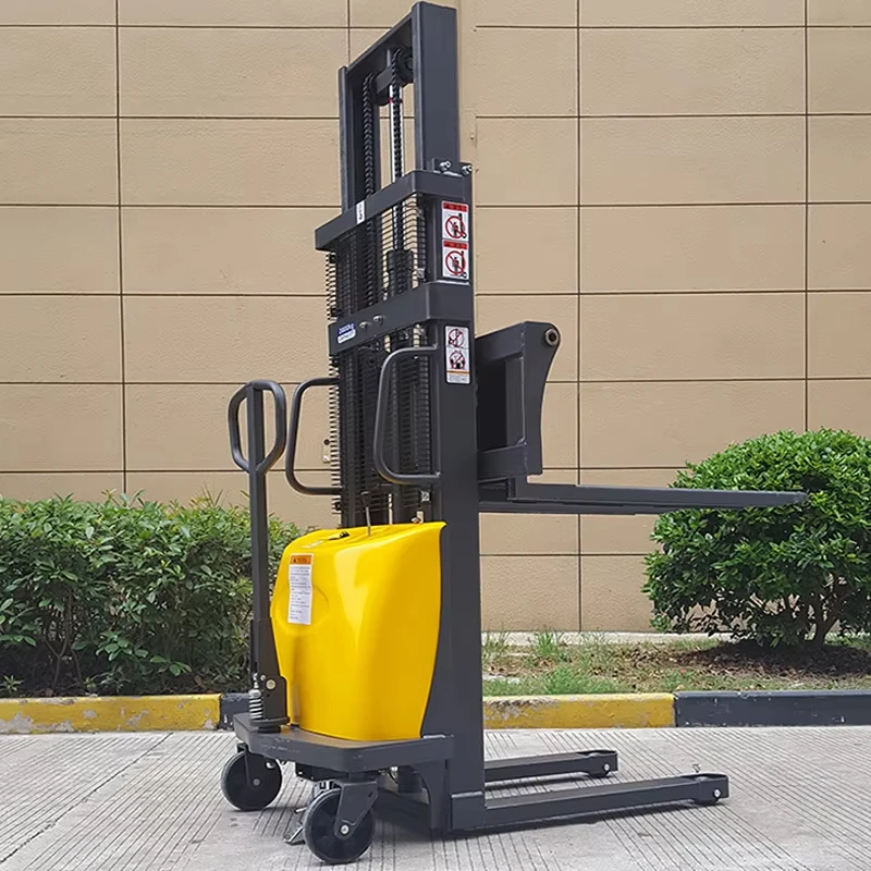 Low Price 2t Semi Electric High Quality Counterbalance Electric Stacker Multifunctional Hydraulic Manual Forklift Truck