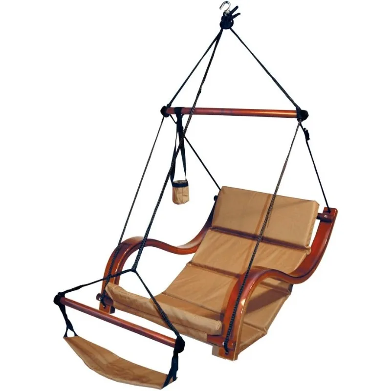 

Nami Deluxe Hanging Hammock Lounger Chair In Tan